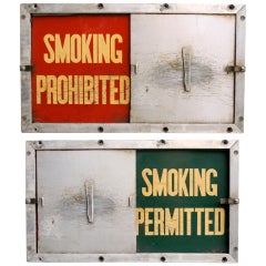 Smoking Prohibited/Permitted Railroad Sign