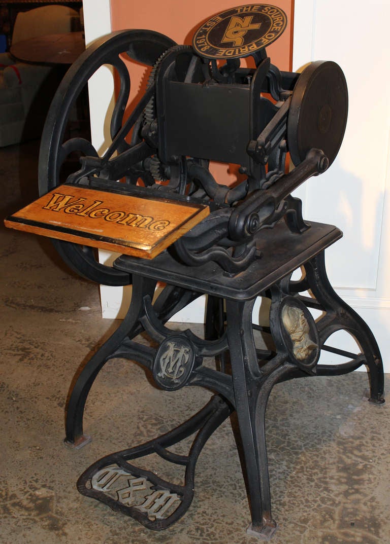 antique printing press