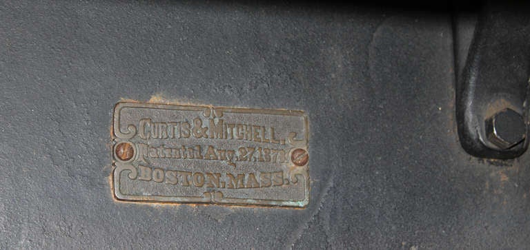 American 19th Century Curtis & Mitchell Cast Iron Printing Press Letterpress Boston MA