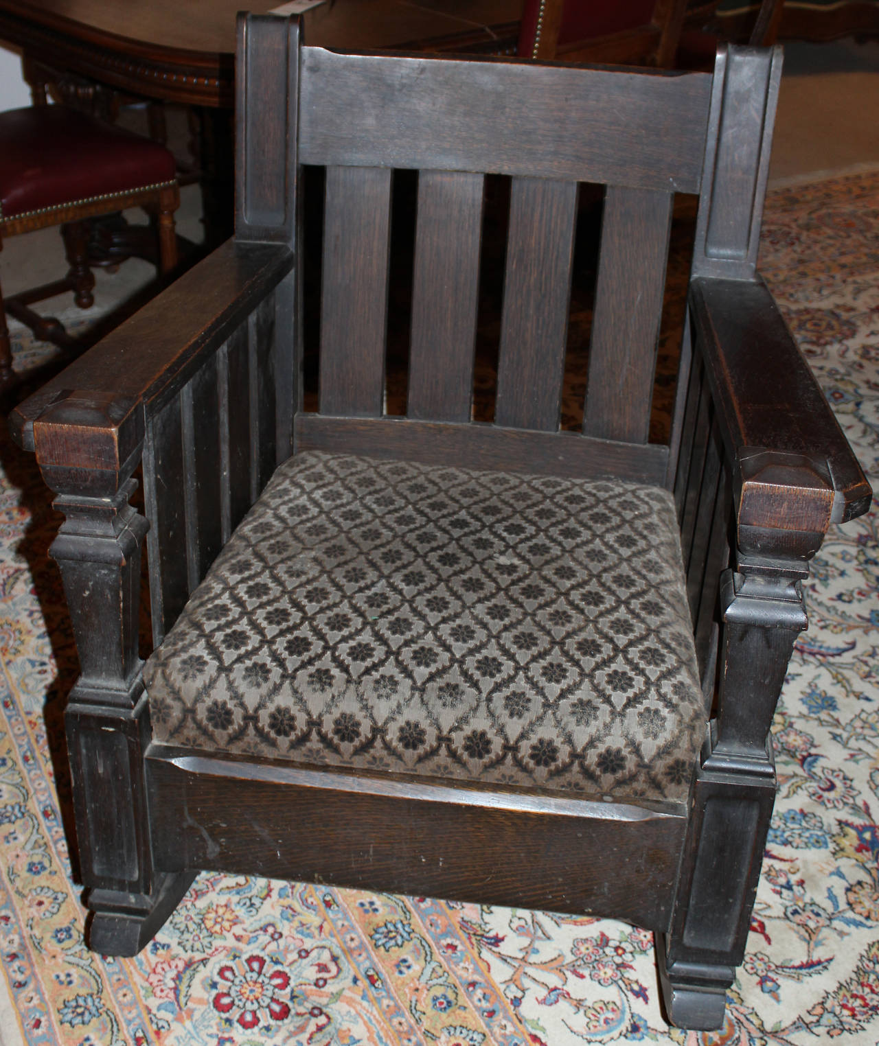 Arts and Crafts Arts & Crafts Oak Rocking Chair and Settee