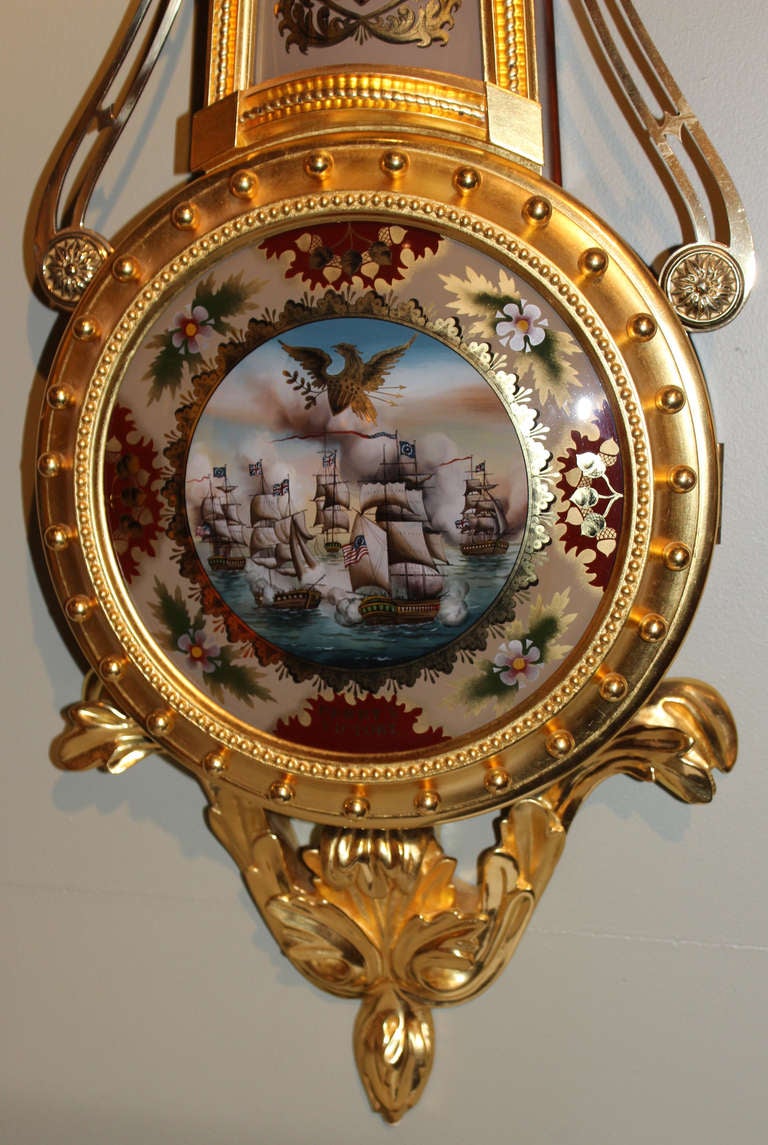 American Lemuel Curtis 8 Day Girandole Clock by Ted Burleigh Jr