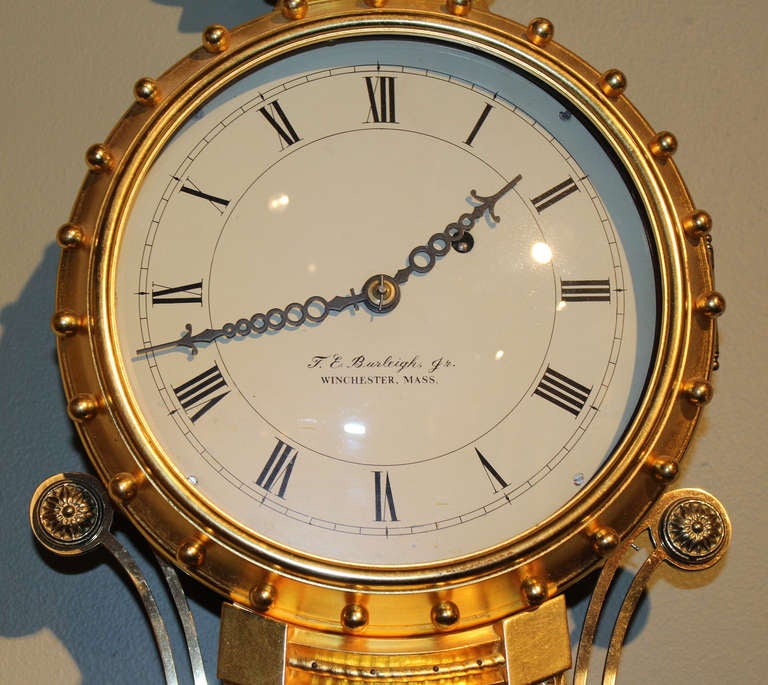20th Century Lemuel Curtis 8 Day Girandole Clock by Ted Burleigh Jr