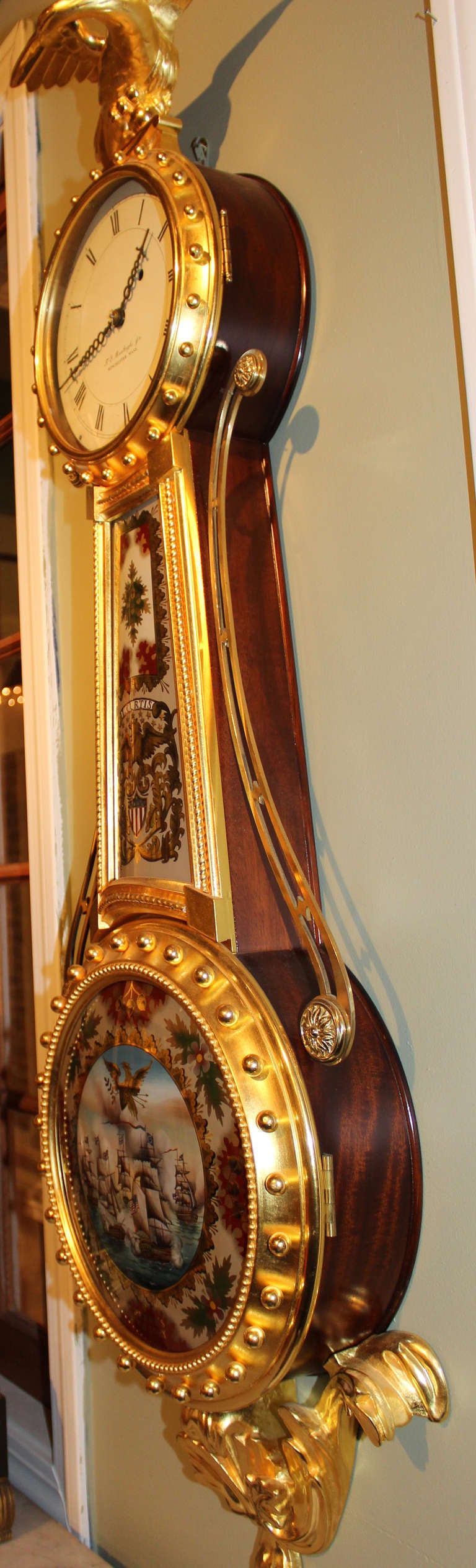 Lemuel Curtis 8 Day Girandole Clock by Ted Burleigh Jr 3