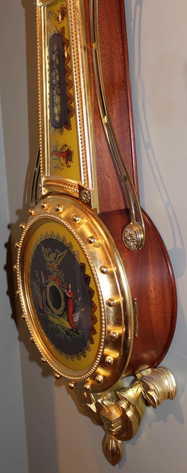 Girandole Clock by Foster Campos with Abrams Eglomise Painted Glass 4