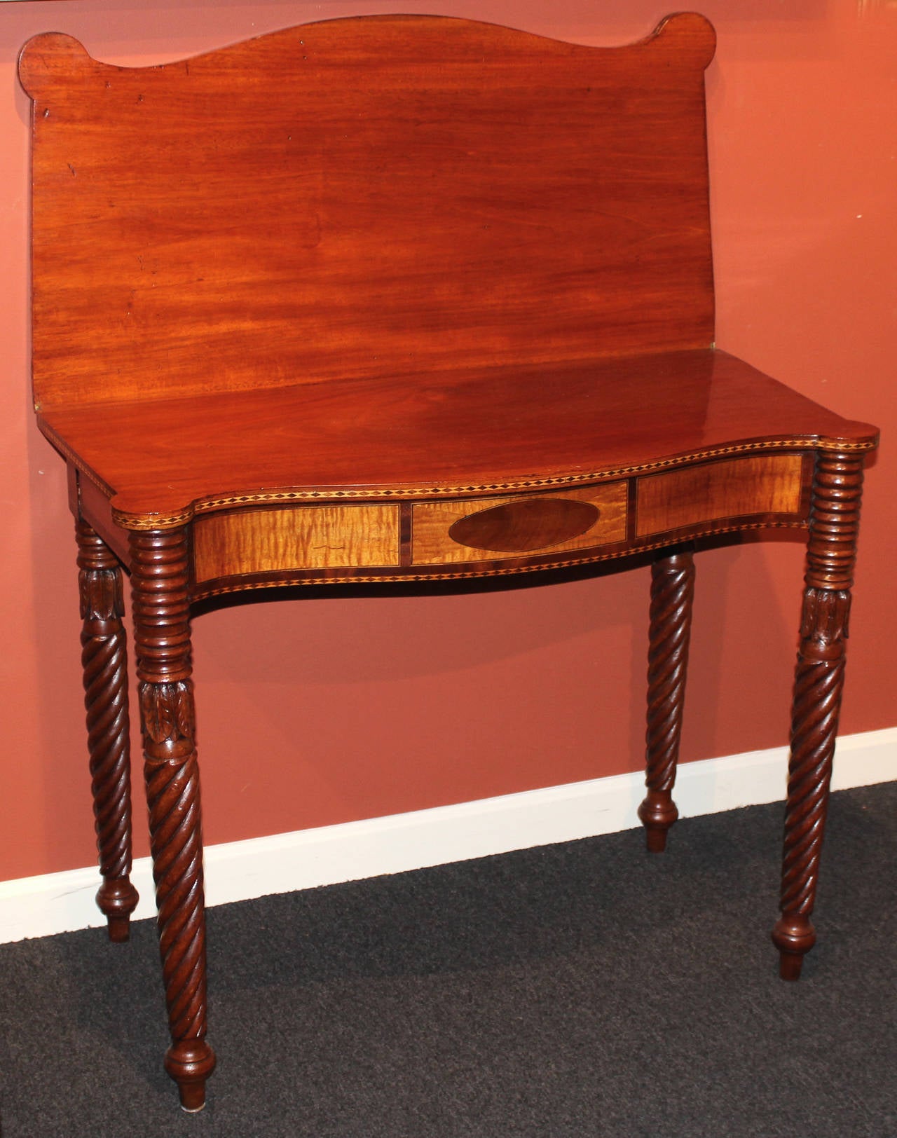 American Federal Period , Sheraton Card Table from Salem, Massachusetts