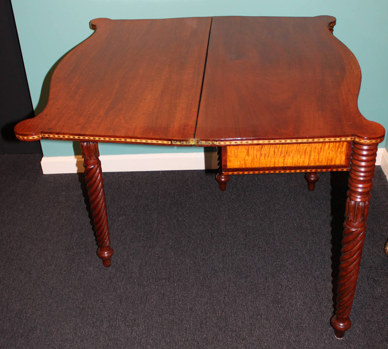 Federal Period , Sheraton Card Table from Salem, Massachusetts 3