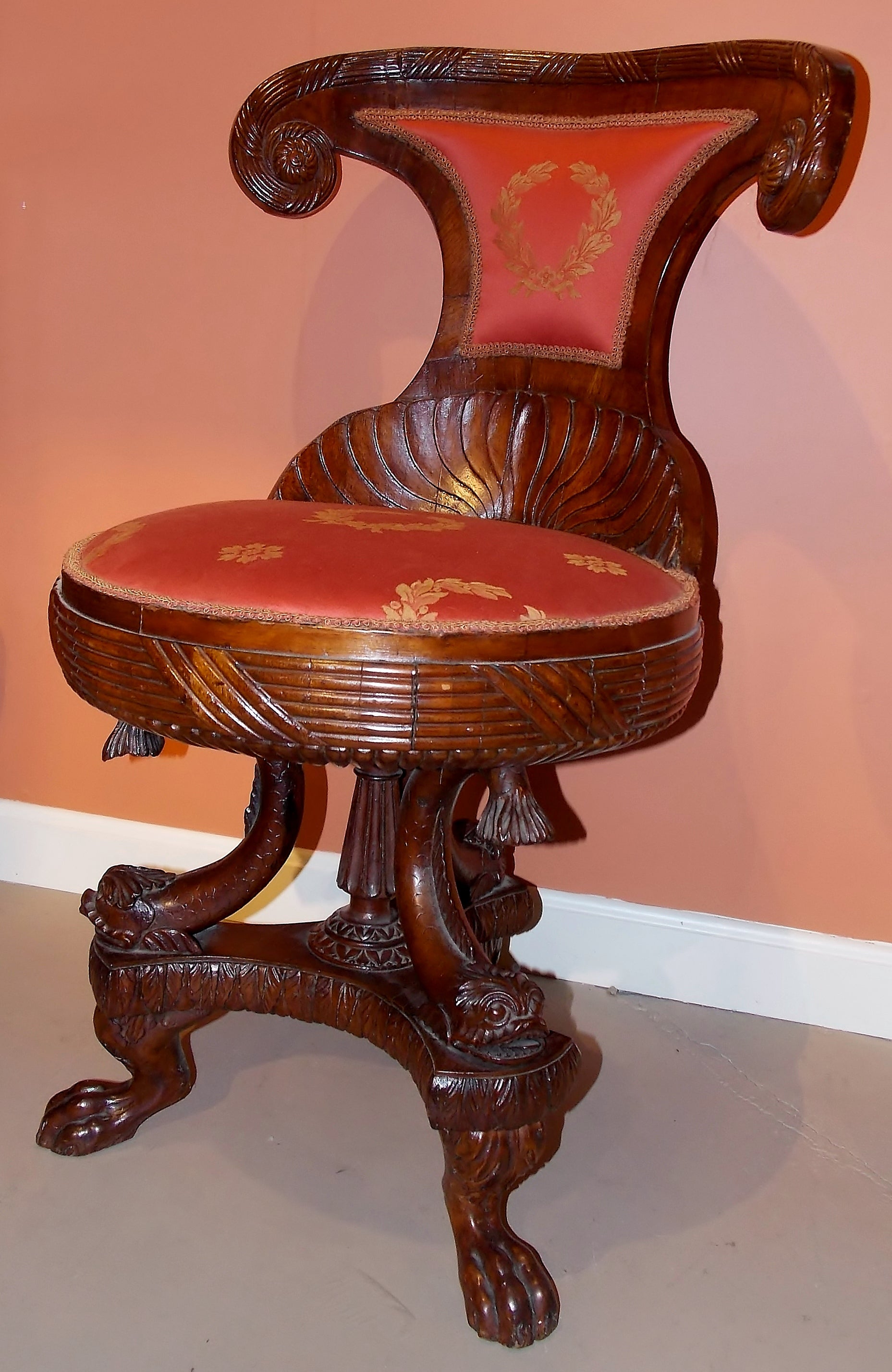 19th C. Quervelle Empire Side Chair