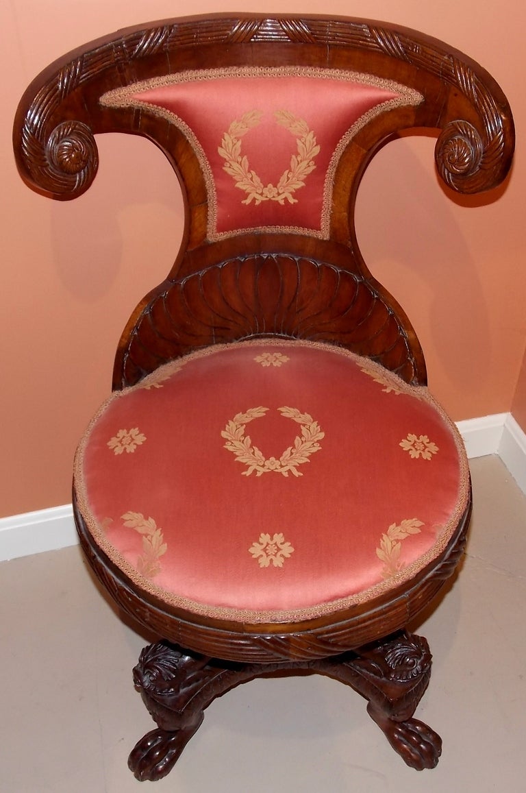 19th C. Quervelle Empire Side Chair In Good Condition In Milford, NH