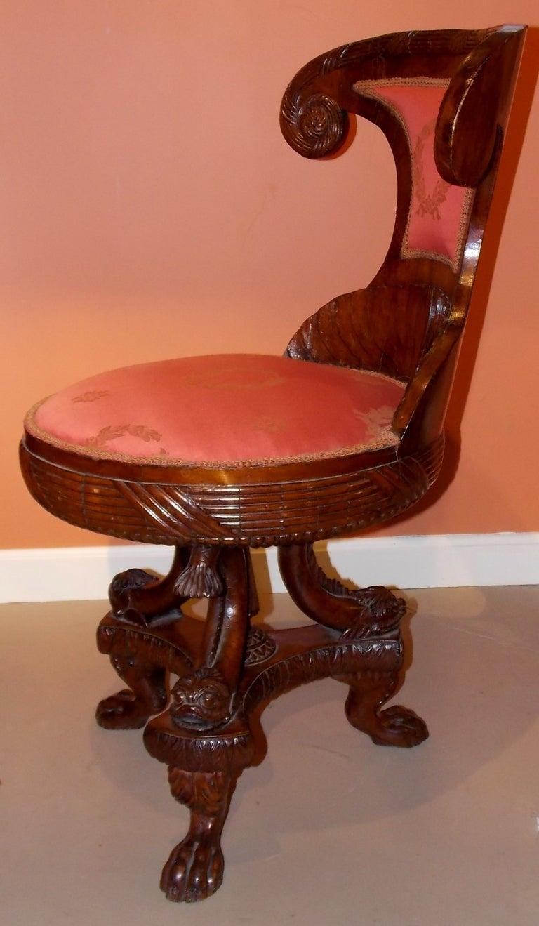 19th Century 19th C. Quervelle Empire Side Chair