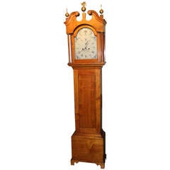 Antique Timothy Chandler Tall Clock with Case bearing label of Asa Kimball, Concord NH