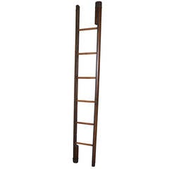 Regency Leather Bound Folding Library Ladder