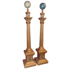 Pair of Masonic Pedestal Columns c. 1920
