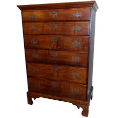 19th c. New England Chippendale Tall Chest