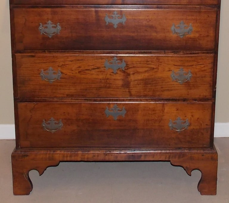 19th c. New England Chippendale Tall Chest