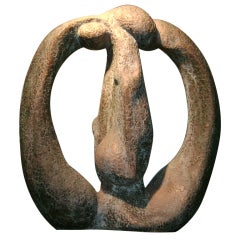Vintage Alexander Stoller Bronze Abstract Sculpture