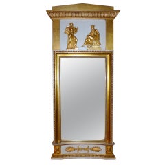 Swedish Pier Mirror with Classical Relief