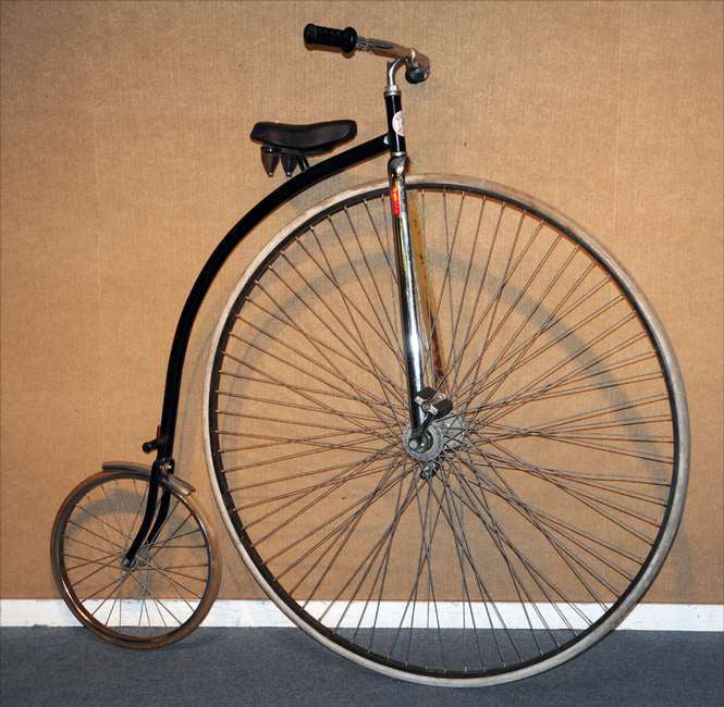 Vintage high wheel bicycle made by High-Step Bicycle Co., Milwaukee, WI. 52