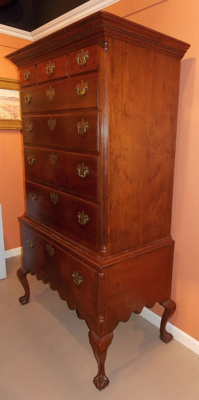Chippendale 18th c. Walnut Pennsylvania Highboy
