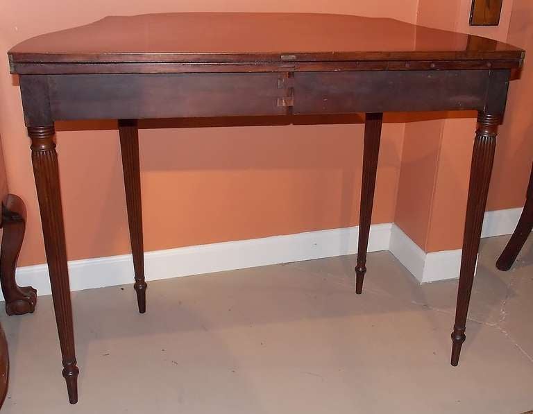 19th Century Early 19th c. Seymour Federal Serpentine Card Table