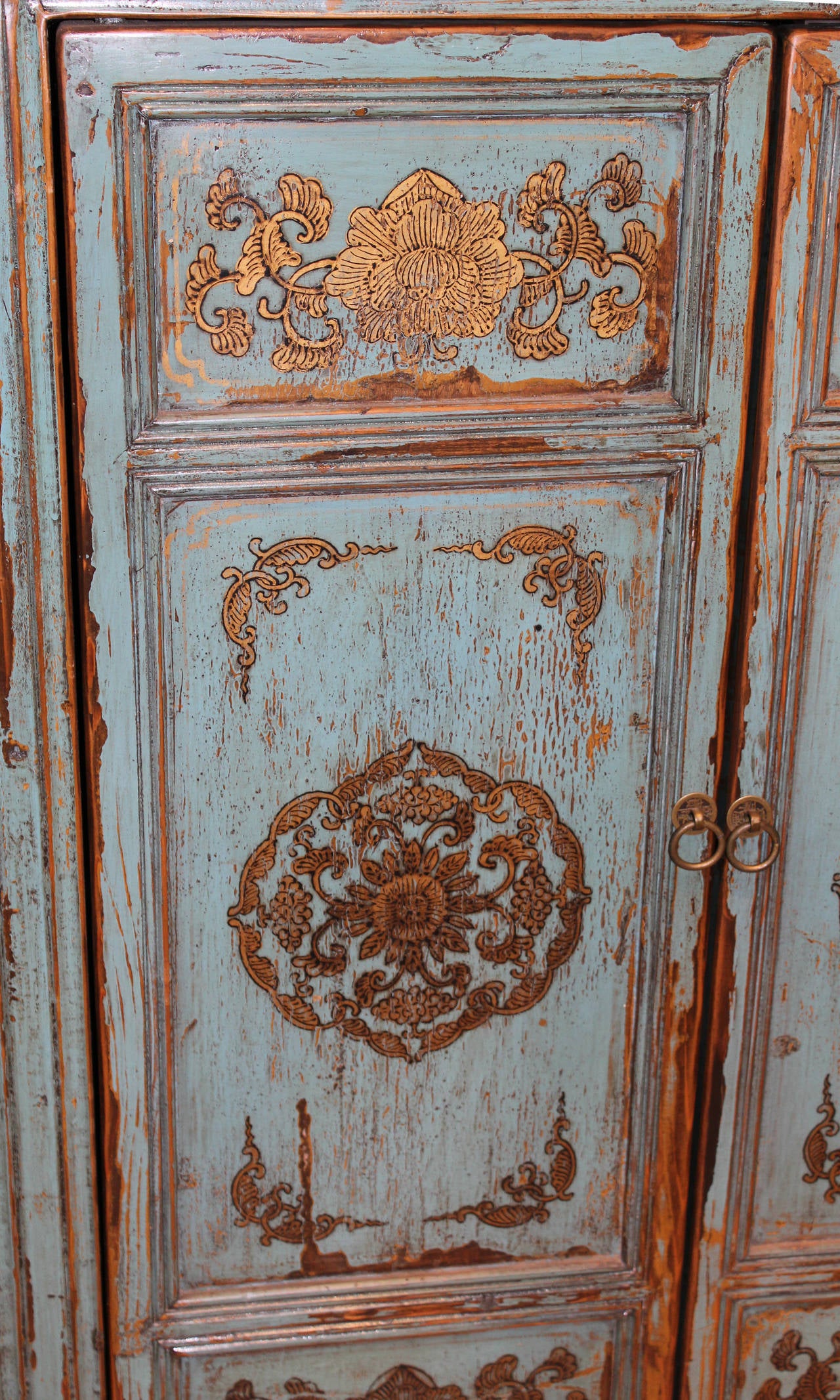 20th Century Chinese Paint Decorated Two Door Cabinet