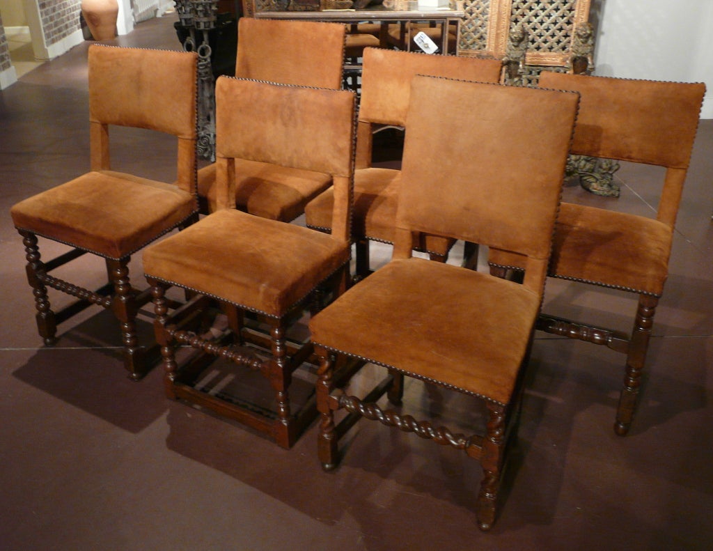 English Set of Six Cromwellian Style Chairs