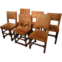 Set of Six Cromwellian Style Chairs