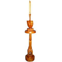Monumental Folk Art Carved Wood Sculpture with Shovel