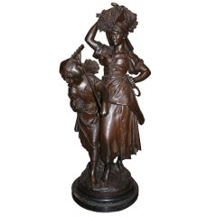 Mathurin Moreau Bronze „Le Retour de la Moisson“ aus Bronze