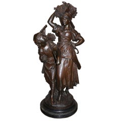 Mathurin Moreau Bronze "Le Retour de la Moisson"