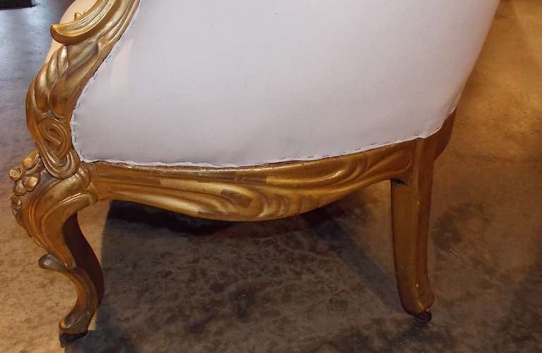 Wood Karpen Brothers Art Nouveau Carved & Gilded Settee or Sofa c. 1900