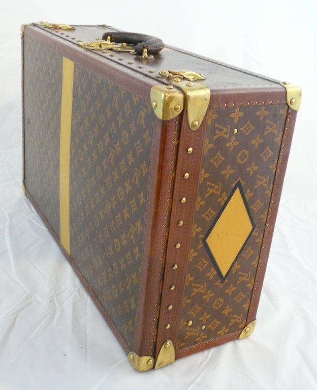 Mid-20th Century Louis Vuitton Vintage Hardside Luggage Suitcase
