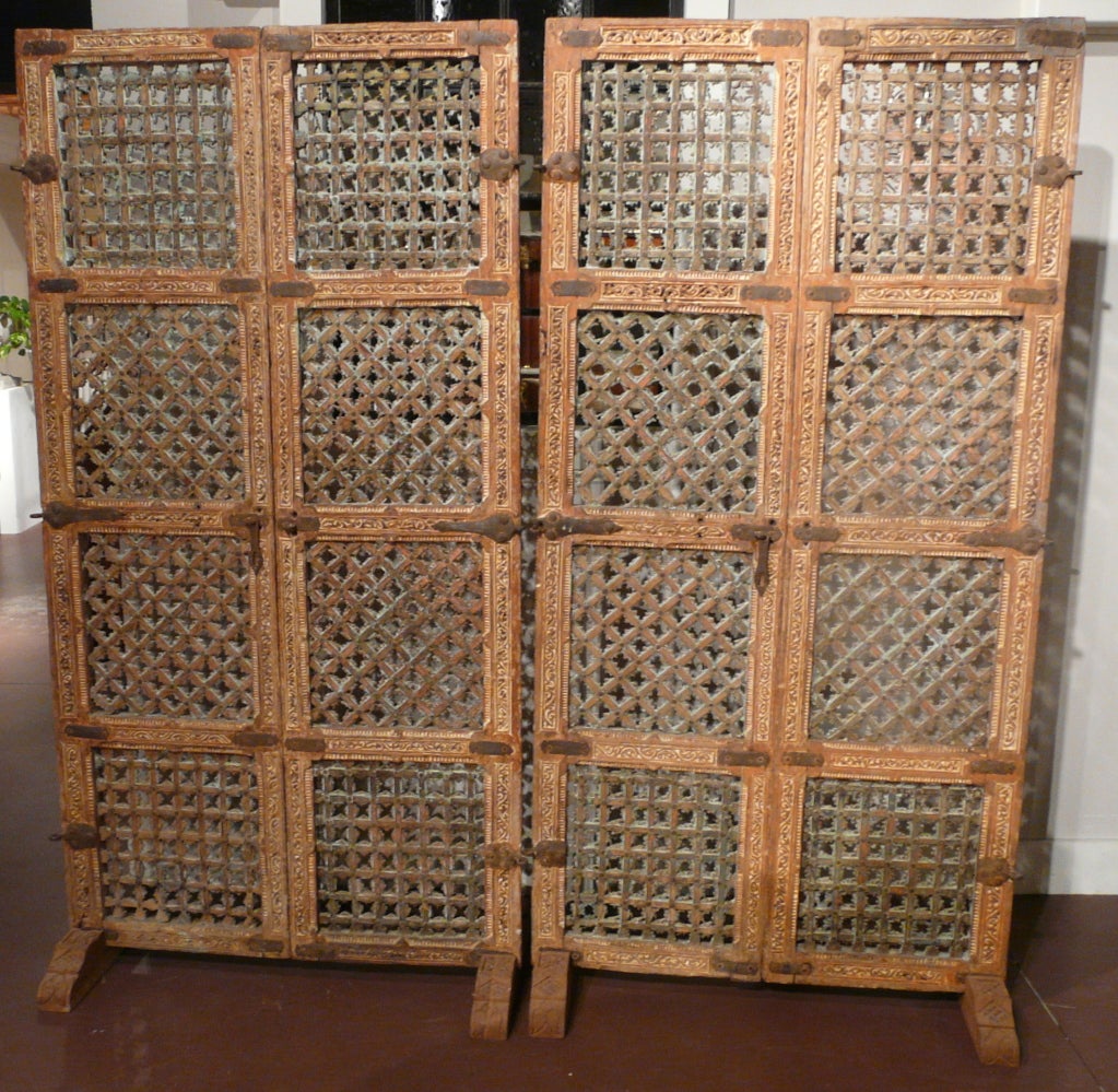 Indian Carved & Polychromed Doors