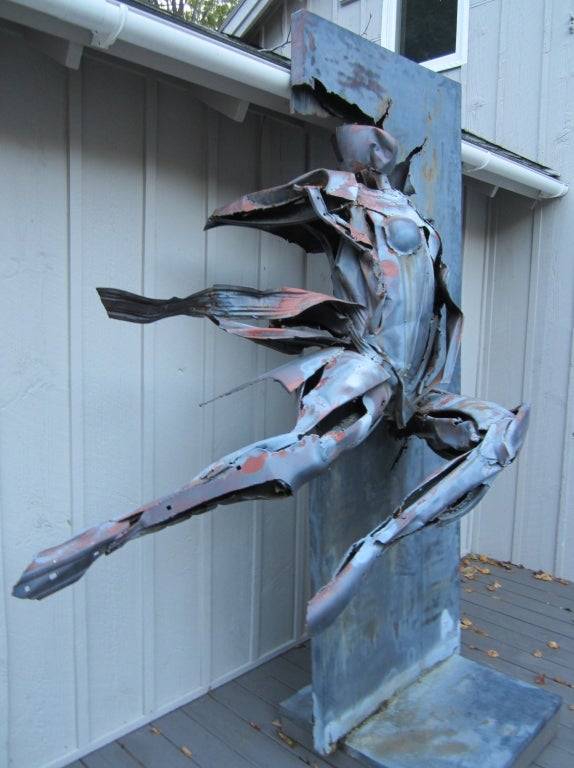 Sheet Metal Monumental Judith Brown Metal Sculpture titled 
