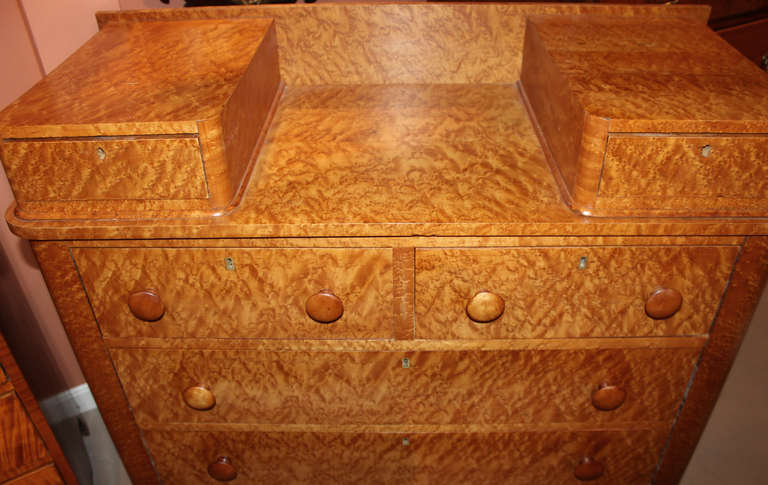 antique dresser with glove boxes