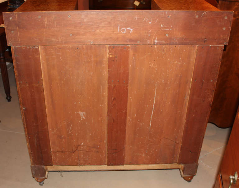 19th c Birdseye Maple Chest of Drawers with Glove Boxes 4