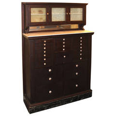 Antique American Cabinet Company Mahogany Dental Cabinet, circa 1920s