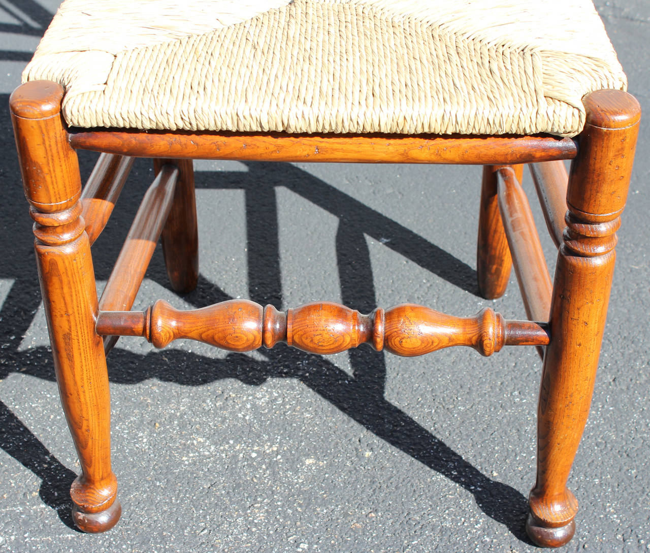 Set of Eight Irish Queen Anne Style Country Chairs in Elmwood 5