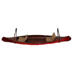 Wooden Courting Canoe "Edith" with Charles River, MA Provenance