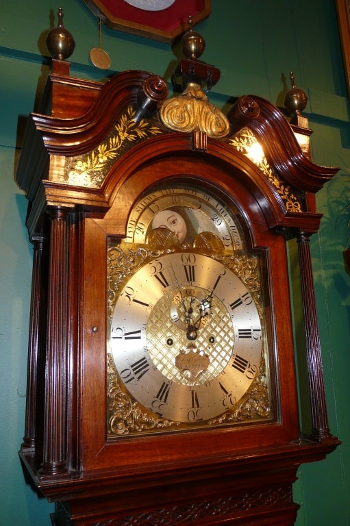 John Clifton English Mahogany Tall Case Clock 3