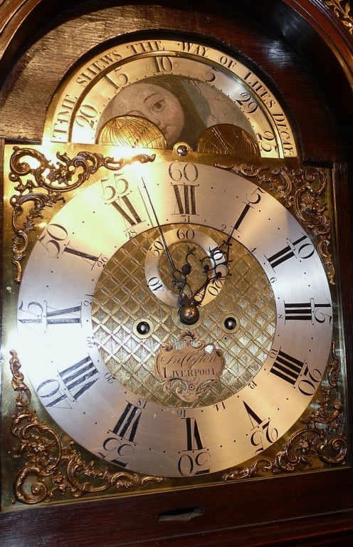 John Clifton English Mahogany Tall Case Clock 4