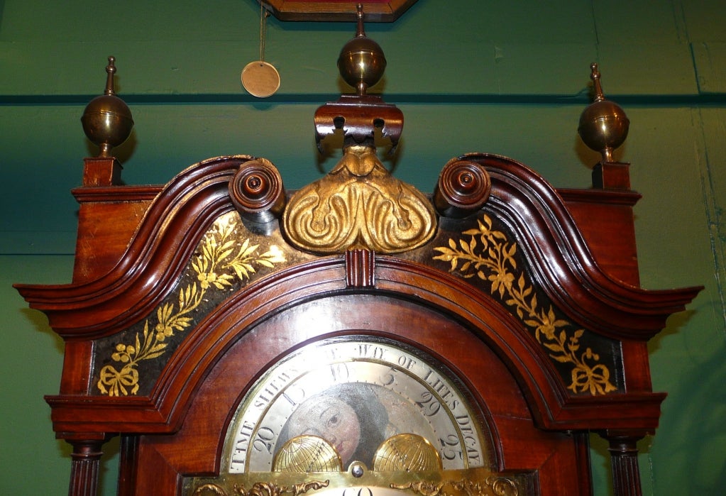 John Clifton English Mahogany Tall Case Clock 5