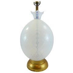 Italian Murano Opalescent Glass Pineapple Lamp