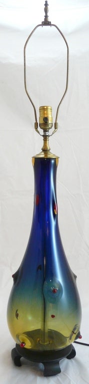 20ième siècle Lampe italienne en verre de Murano en vente