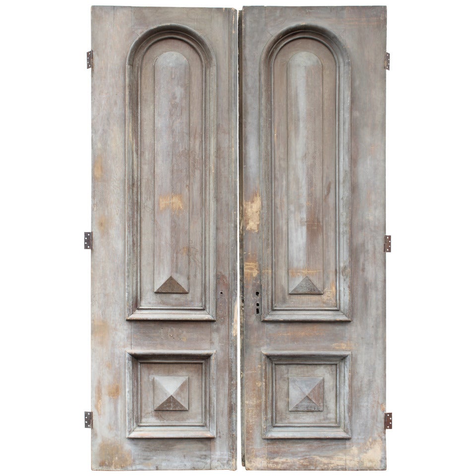 Pair of Monumental 19th Century Paneled Doors
