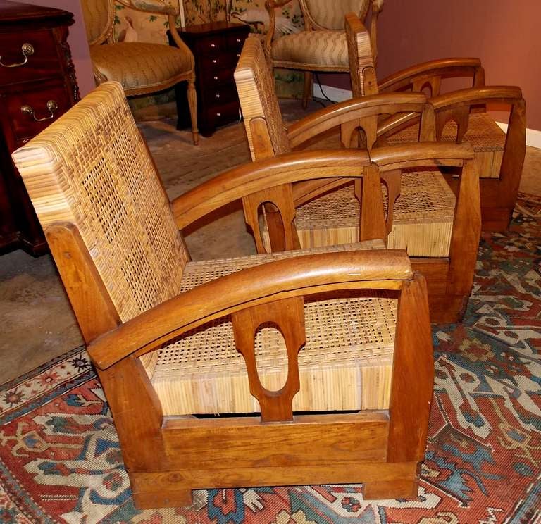 Three 1930s, French Lounge Chairs, in the Style of Francis Jourdain In Excellent Condition In Milford, NH