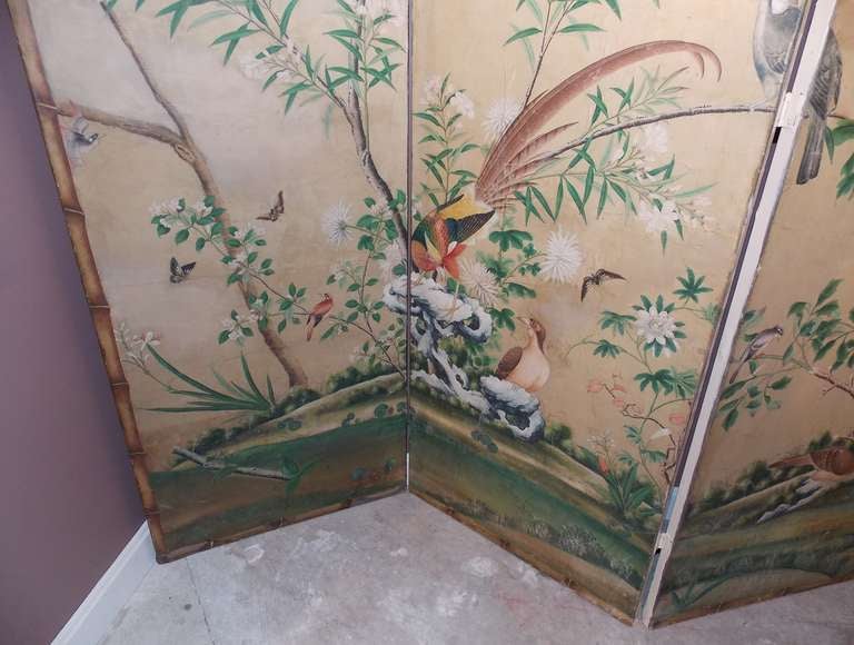 18th Century and Earlier 18th Century Chinese Wallpaper Screen