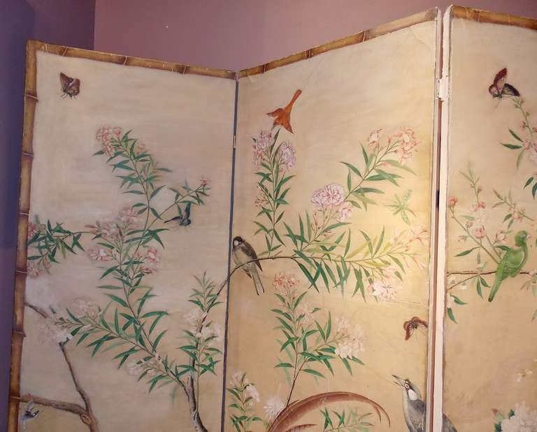 Canvas 18th Century Chinese Wallpaper Screen