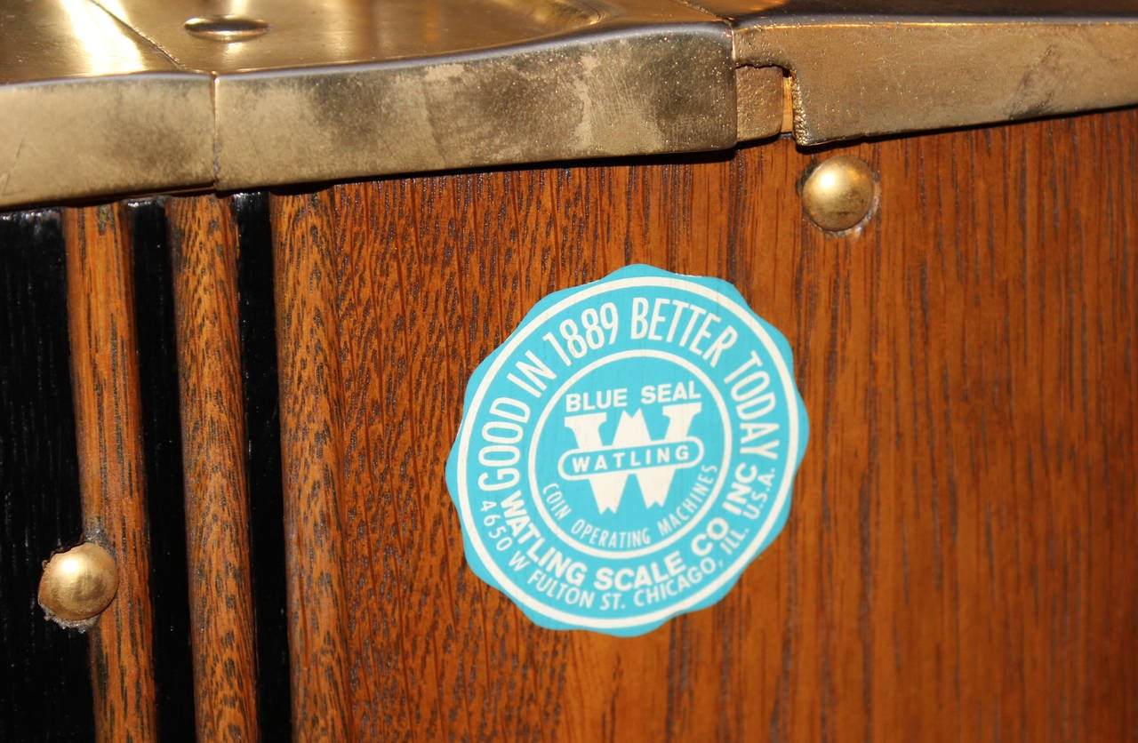 Five Cent Rol-A-Top Slot Machine by Watling, Chicago IL In Excellent Condition In Milford, NH