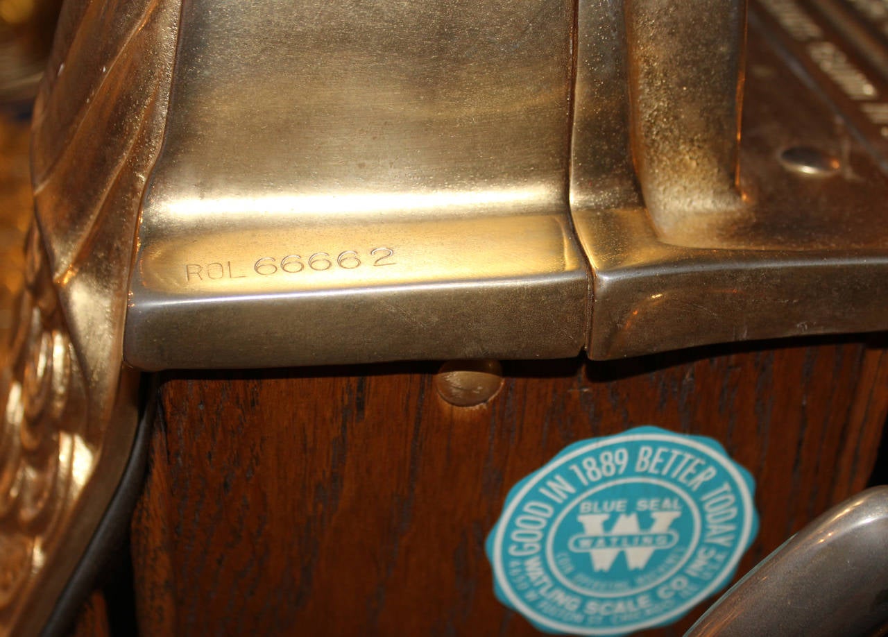 20th Century Five Cent Rol-A-Top Slot Machine by Watling, Chicago IL