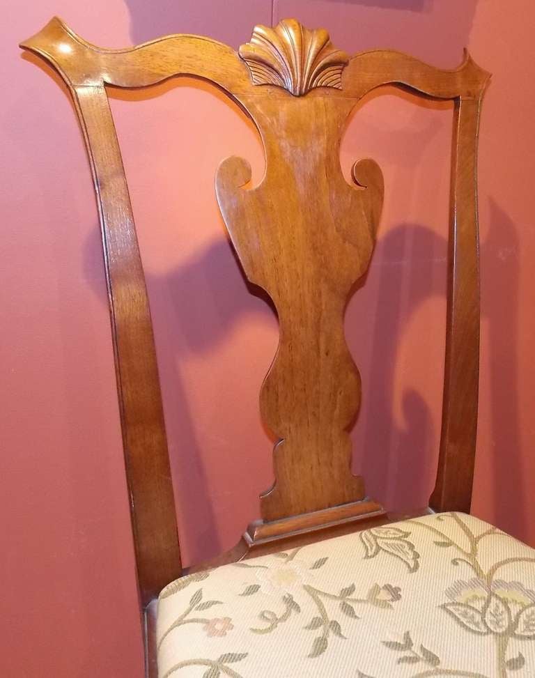 Philadelphia Chippendale Walnut Dining Chair, circa 1760-1770 In Good Condition In Milford, NH